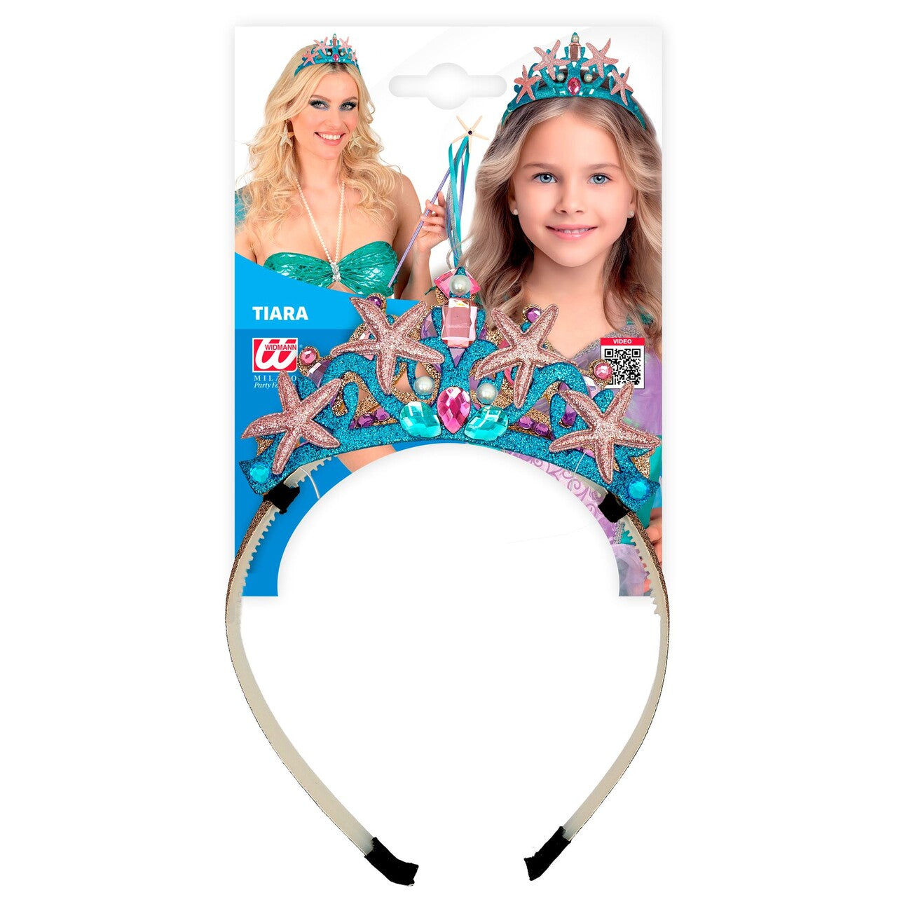 Op deze afbeelding zie je een Accessoires, van het merk Widmann. Aqua Zeemeermin Tiara