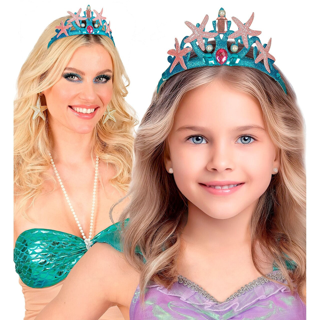 Op deze afbeelding zie je een Accessoires, van het merk Widmann. Aqua Zeemeermin Tiara