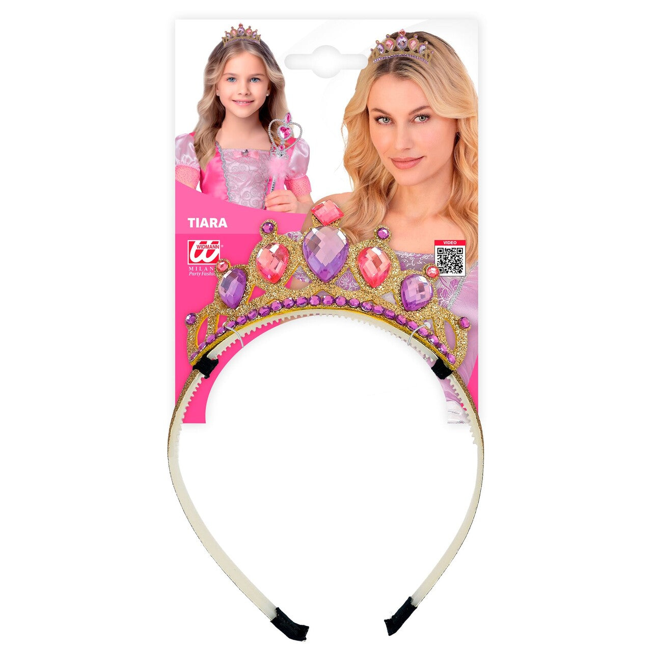 Op deze afbeelding zie je een Accessoires, van het merk Widmann. Diamond Prinsessen Tiara