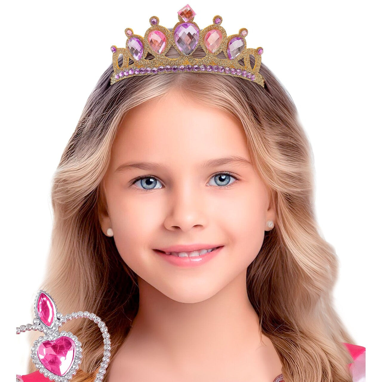 Op deze afbeelding zie je een Accessoires, van het merk Widmann. Diamond Prinsessen Tiara