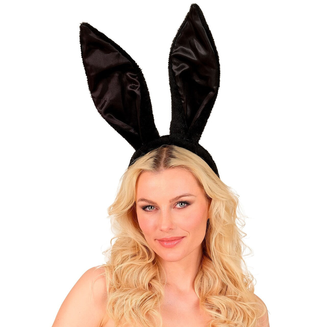 Op deze afbeelding zie je een Accessoires, van het merk Widmann. Buigbare Bunny Oren Zwart