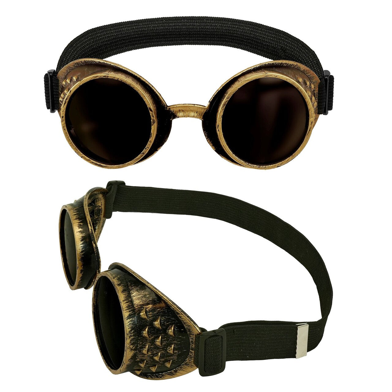 Op deze afbeelding zie je een Accessoires, van het merk Widmann. Antiek Gouden Steampunk Bril