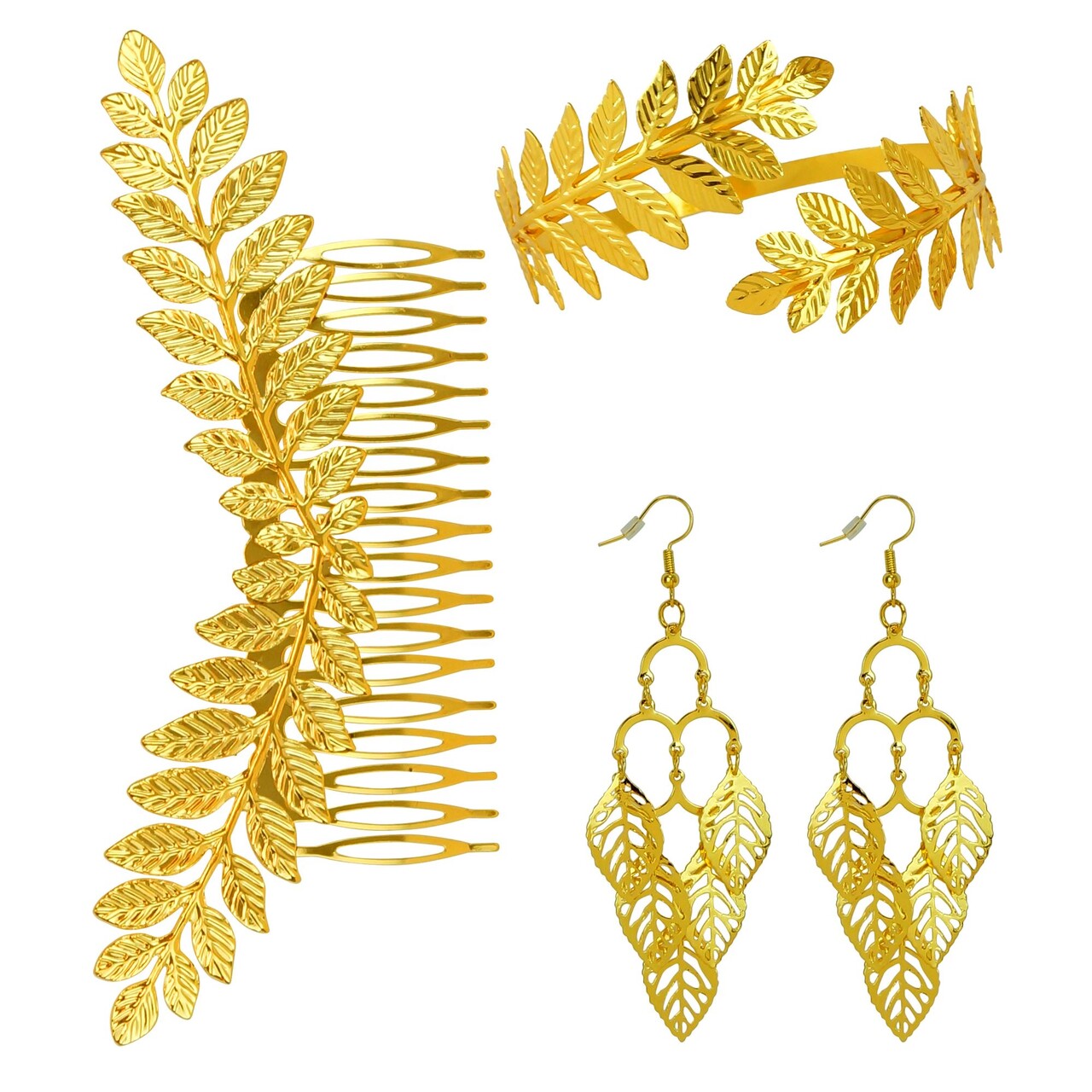 Op deze afbeelding zie je een Accessoires, van het merk Widmann. Romeinse Laurel Sieradenset Goud