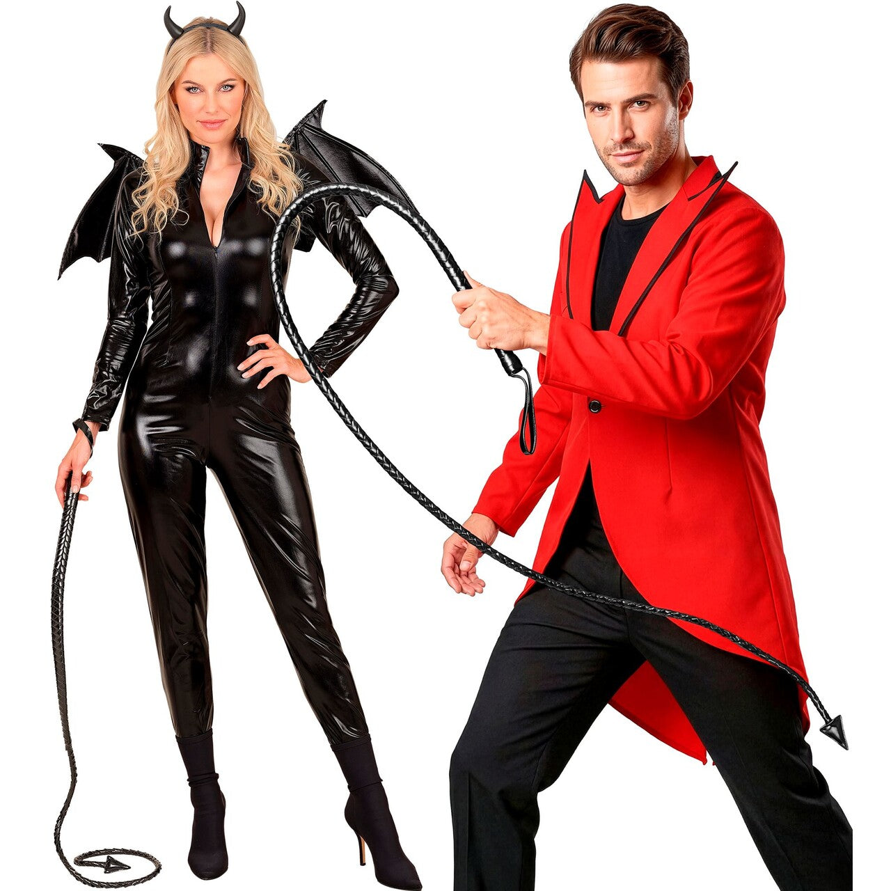 Op deze afbeelding zie je een Accessoires, van het merk Widmann. Zweep Devil Punisher 180 Centimeter
