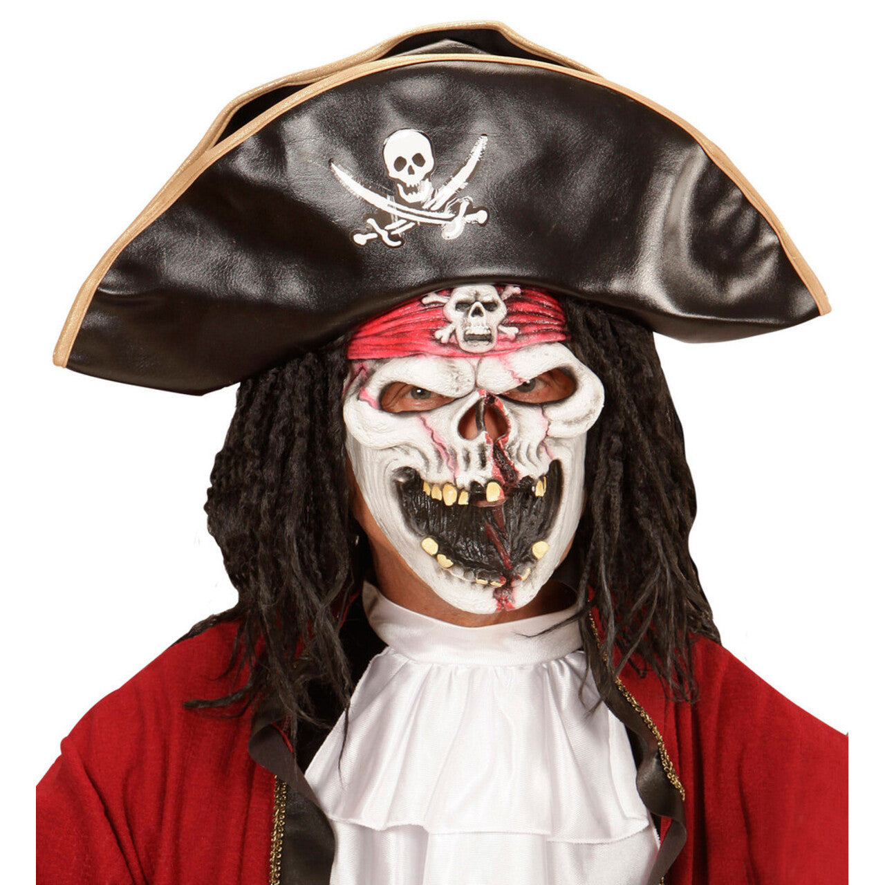 Op deze afbeelding zie je een Accessoires, van het merk Widmann. Spookschip Piraat Kindermasker Horror Bucanneer