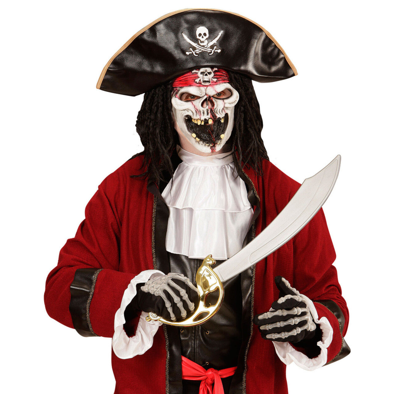 Op deze afbeelding zie je een Accessoires, van het merk Widmann. Spookschip Piraat Kindermasker Horror Bucanneer
