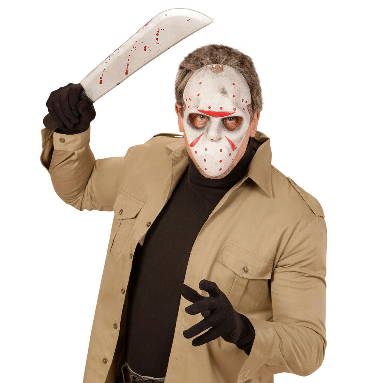 Op deze afbeelding zie je een Accessoires, van het merk Widmann. Hockeymasker Horror Scary Man