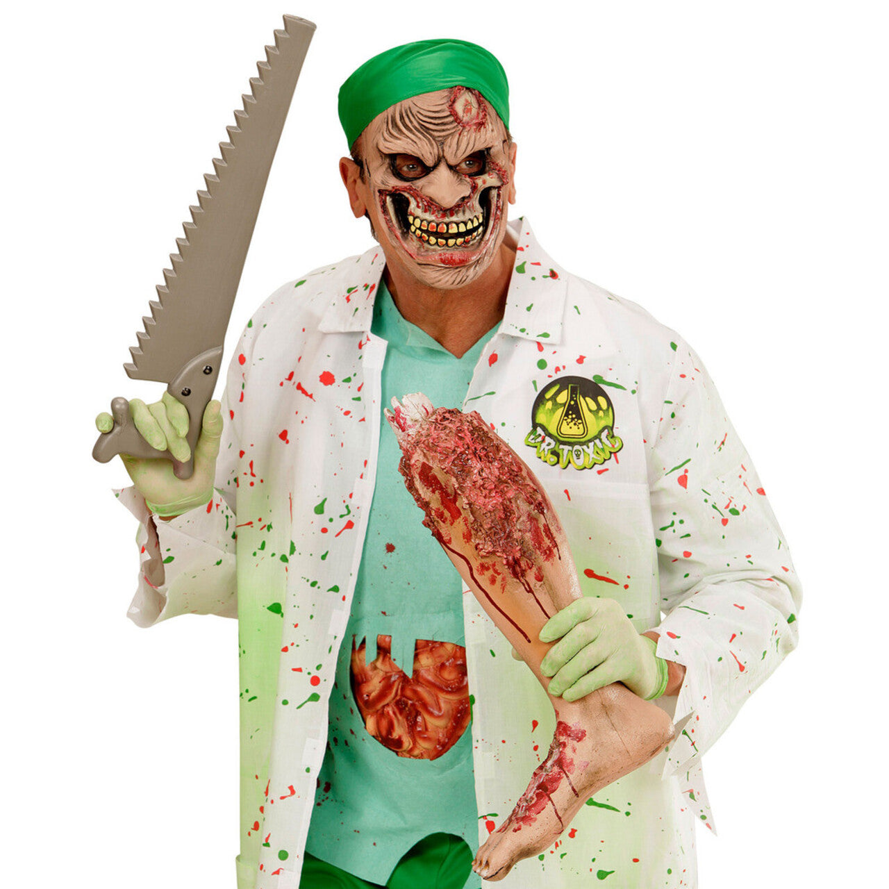 Op deze afbeelding zie je een Accessoires, van het merk Widmann. Masker Zombie Chirurg Bloederige 112