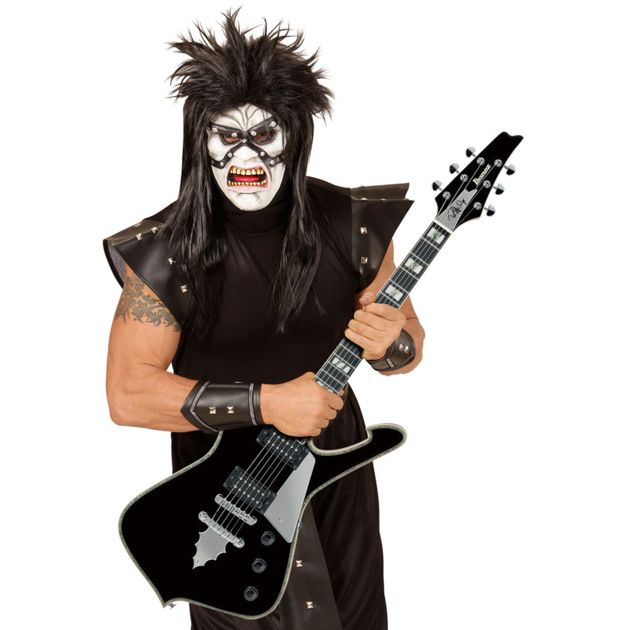 Op deze afbeelding zie je een Accessoires, van het merk Widmann. Masker Rocker / Beul Kiss From Hell