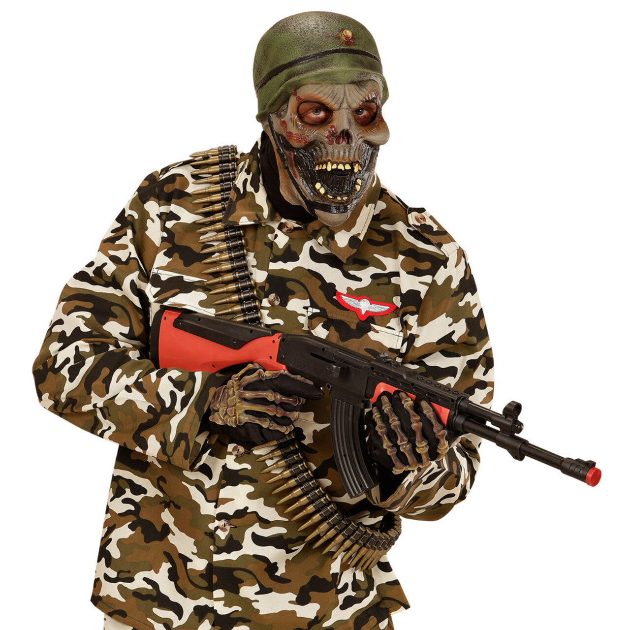 Op deze afbeelding zie je een Accessoires, van het merk Widmann. Masker Zombie Soldaat Frontlinie