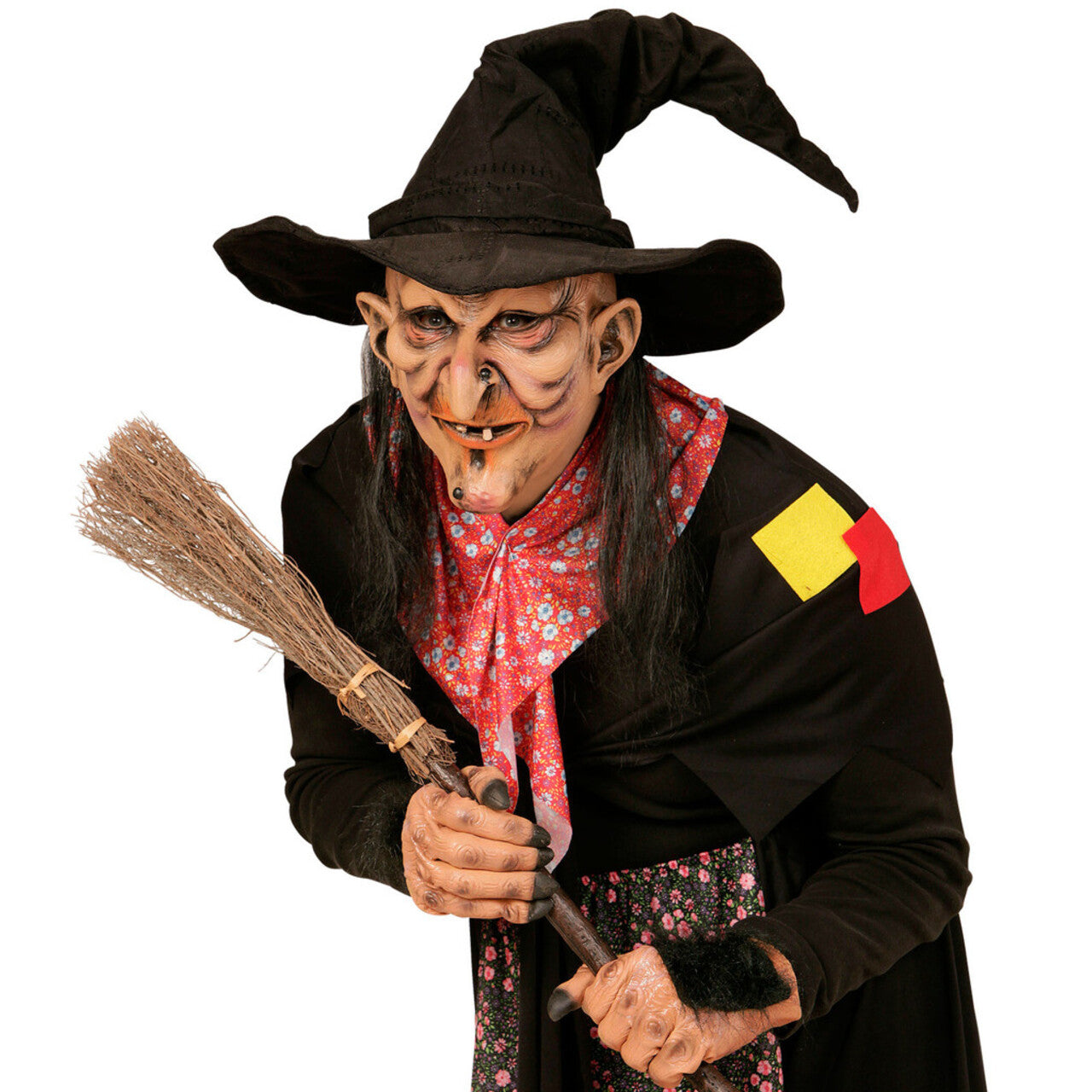 Op deze afbeelding zie je een Accessoires, van het merk Widmann. Horror James Masker Heks / Butler Met Haar