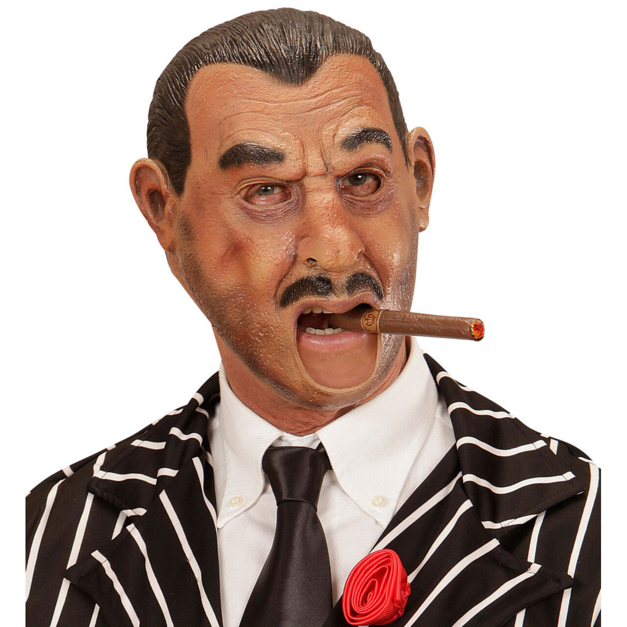 Op deze afbeelding zie je een Accessoires, van het merk Widmann. Roaring 20s Masker Gangster Met Open Mond