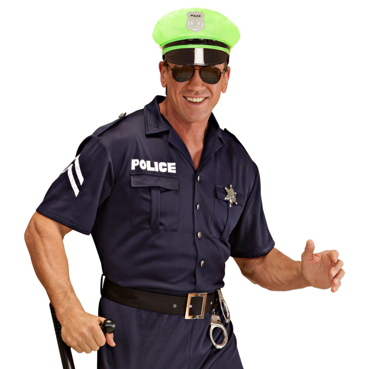 Op deze afbeelding zie je een Accessoires, van het merk Widmann. Fantasia Politiepet Neon Groen