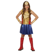 Op deze afbeelding zie je een Kostuums, van het merk Widmann. Superheldin Wonder Girl Meisje Kostuum
