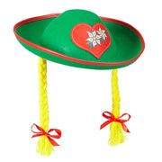 Op deze afbeelding zie je een Accessoires, van het merk Widmann. Grappige Tiroolse Hoed Met Staartjes