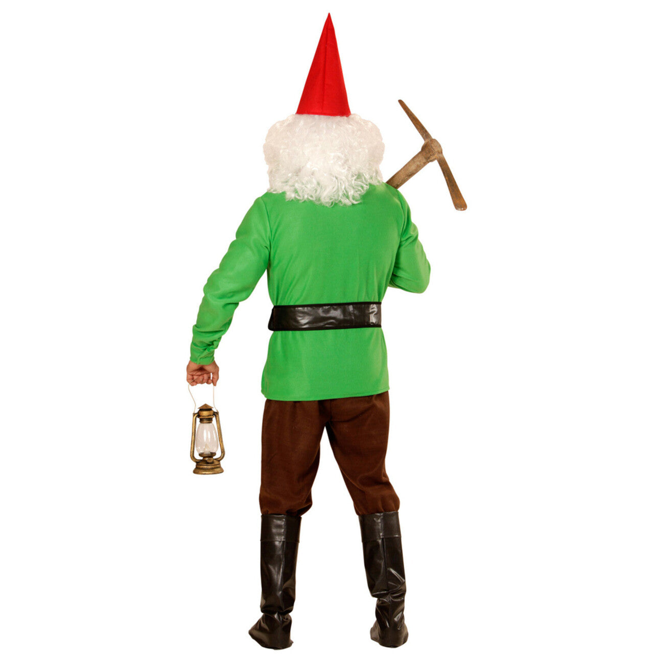 Op deze afbeelding zie je een Kostuums, van het merk Widmann. Tuin Kabouter Groen Man Kostuum