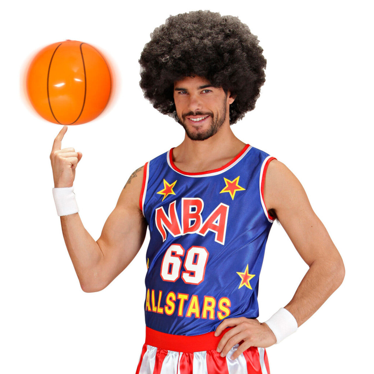 Op deze afbeelding zie je een Accessoires, van het merk Widmann. Sportattribuut Opblaasbare Basketbal
