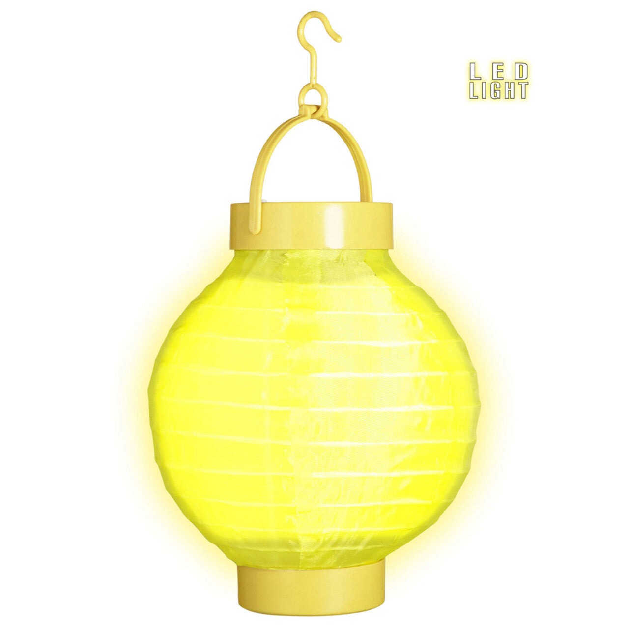 Op deze afbeelding zie je een Decoratie, van het merk Widmann. Feestelijke Lampion Met Licht 15 Centimeter Geel