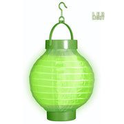 Op deze afbeelding zie je een Decoratie, van het merk Widmann. Feestelijke Lampion Met Licht 15 Centimeter Groen
