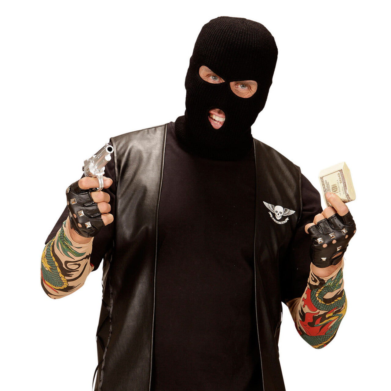 Op deze afbeelding zie je een Accessoires, van het merk Widmann. Overvaller Masker Balaclava