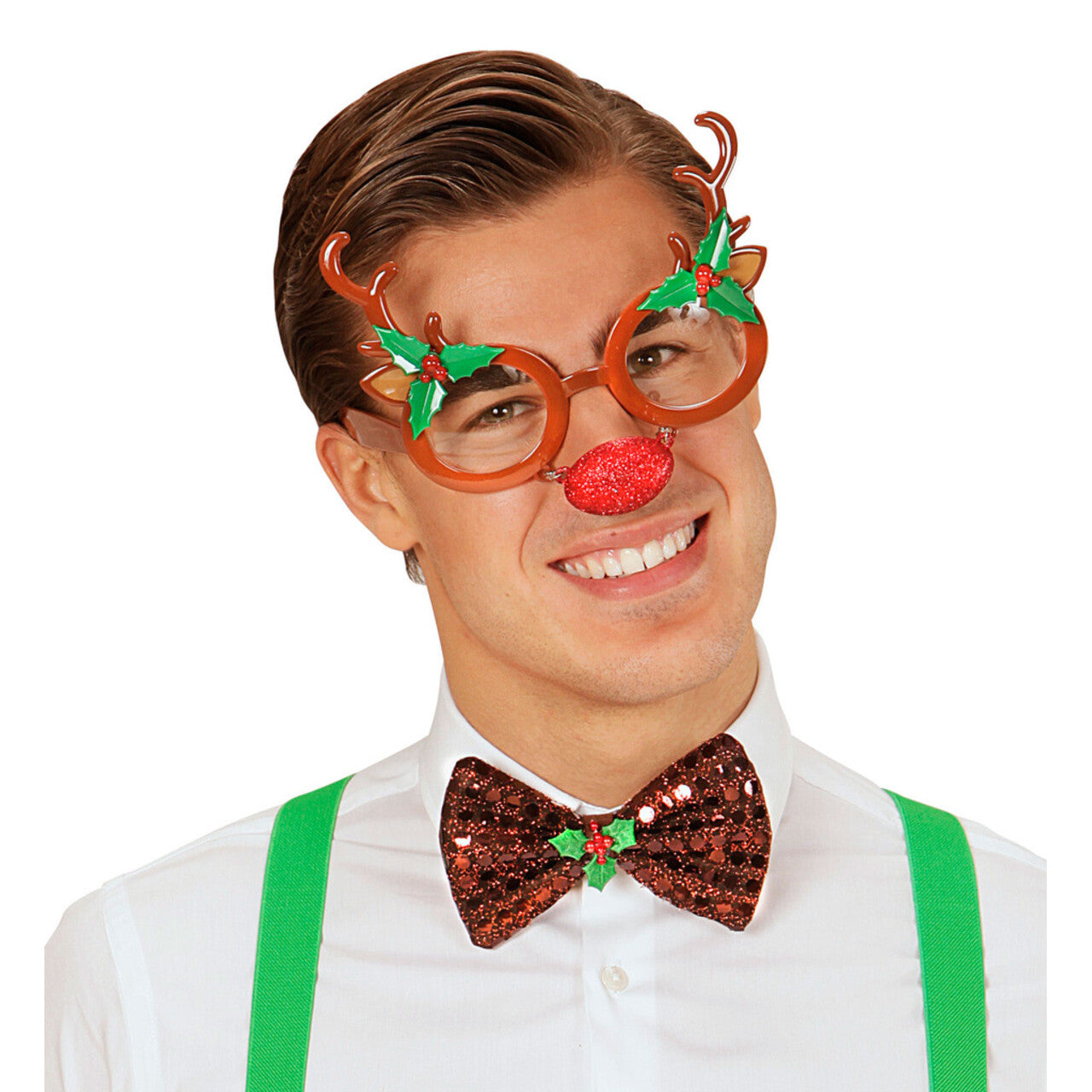 Op deze afbeelding zie je een Accessoires, van het merk Widmann. X-Mas Bril, Rendier