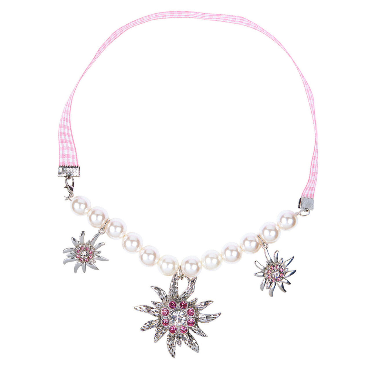 Op deze afbeelding zie je een Accessoires, van het merk Widmann. Duitse Oktoberfest Edelweiss Parel Ketting