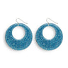 70s-80s Azuur Glitter Oorbellen