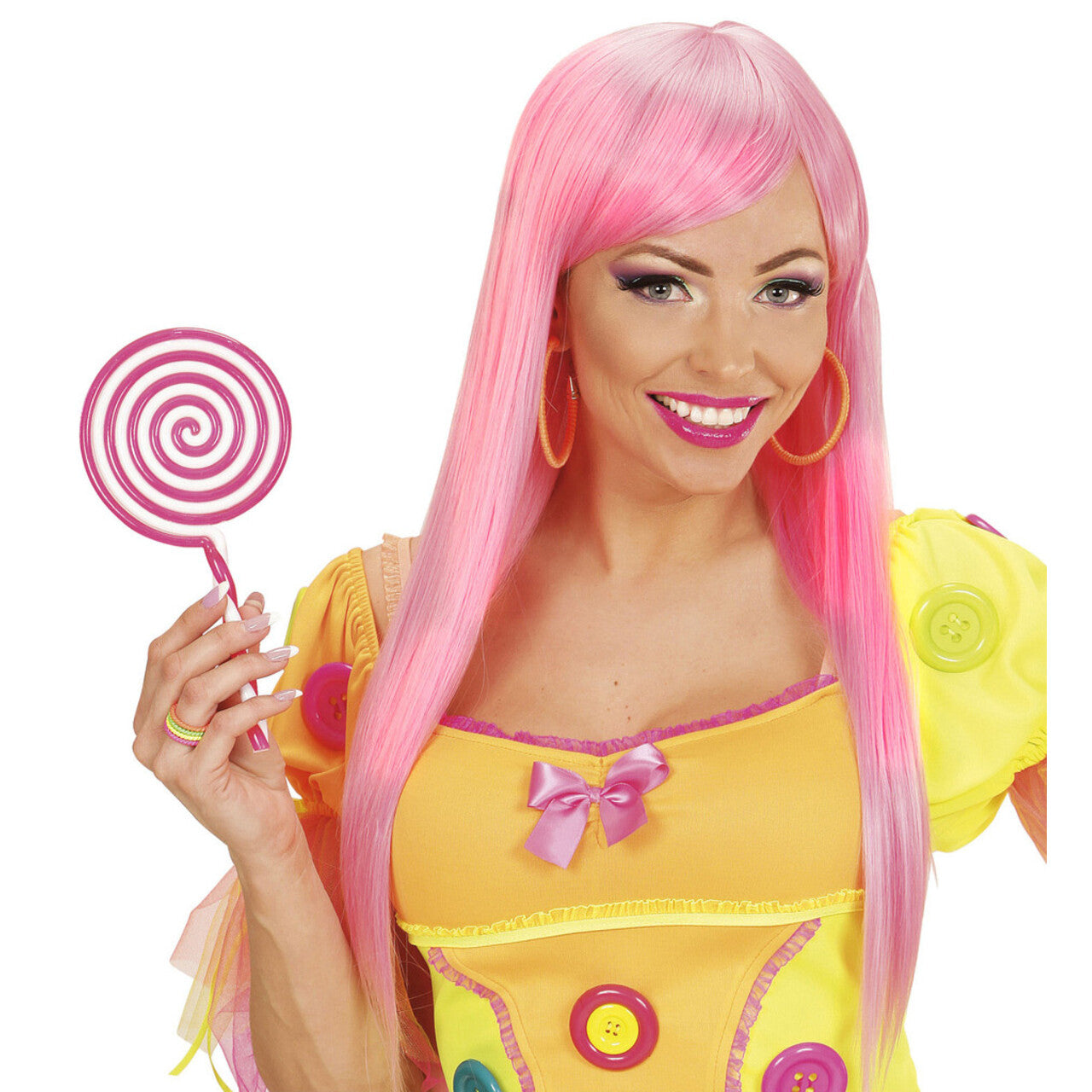 Op deze afbeelding zie je een Accessoires, van het merk Widmann. Rock Chick Set Van 4 Neon Ringen