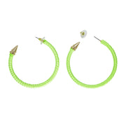 Op deze afbeelding zie je een Accessoires, van het merk Widmann. Rock Chick Oorbellen Neon Groen