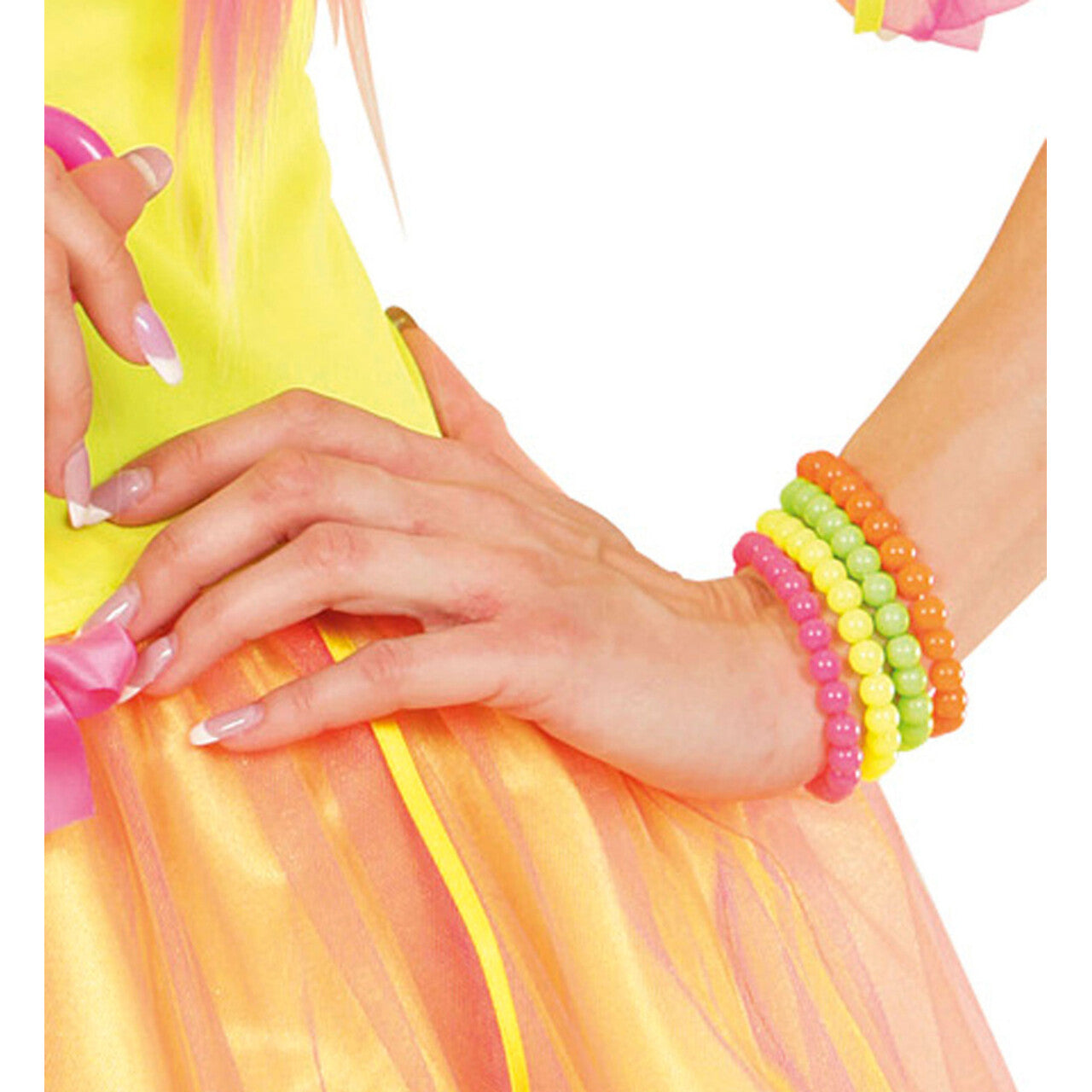 Op deze afbeelding zie je een Accessoires, van het merk Widmann. Rock Chick Neon Geparelde Armband