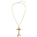 Indiaanse Ketting Totempaal Met Steen