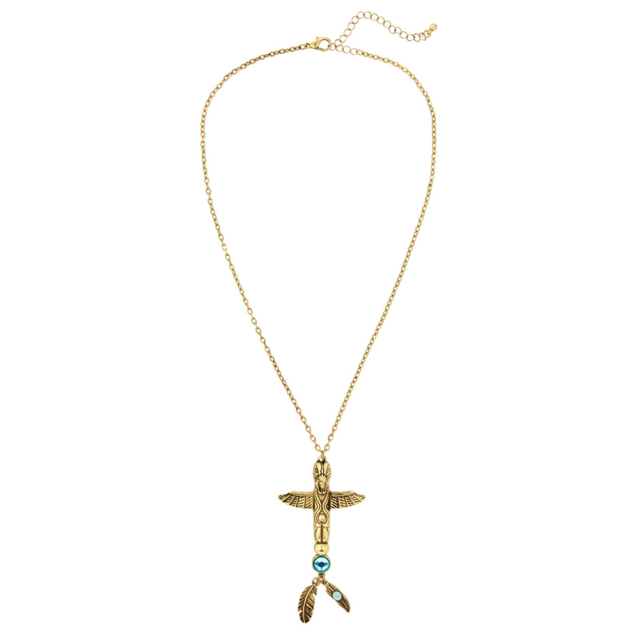 Op deze afbeelding zie je een Accessoires, van het merk Widmann. Indiaanse Ketting Totempaal Met Steen