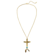 Op deze afbeelding zie je een Accessoires, van het merk Widmann. Indiaanse Ketting Totempaal Met Steen