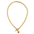 Oosterse Ketting Slang Van Goud Met Rode Steen Ogen