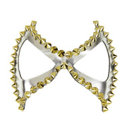 Op deze afbeelding zie je een Accessoires, van het merk Widmann. Mistress Oogmasker Zilver Sm Met Nagels