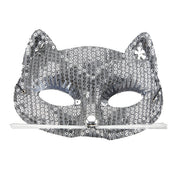 Op deze afbeelding zie je een Accessoires, van het merk Widmann. Ms Purrr Oogmasker Kat Met Zilveren Pareltjes
