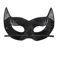 Sexy Oogmasker Fluweel Zwarte Panter Met Glitters