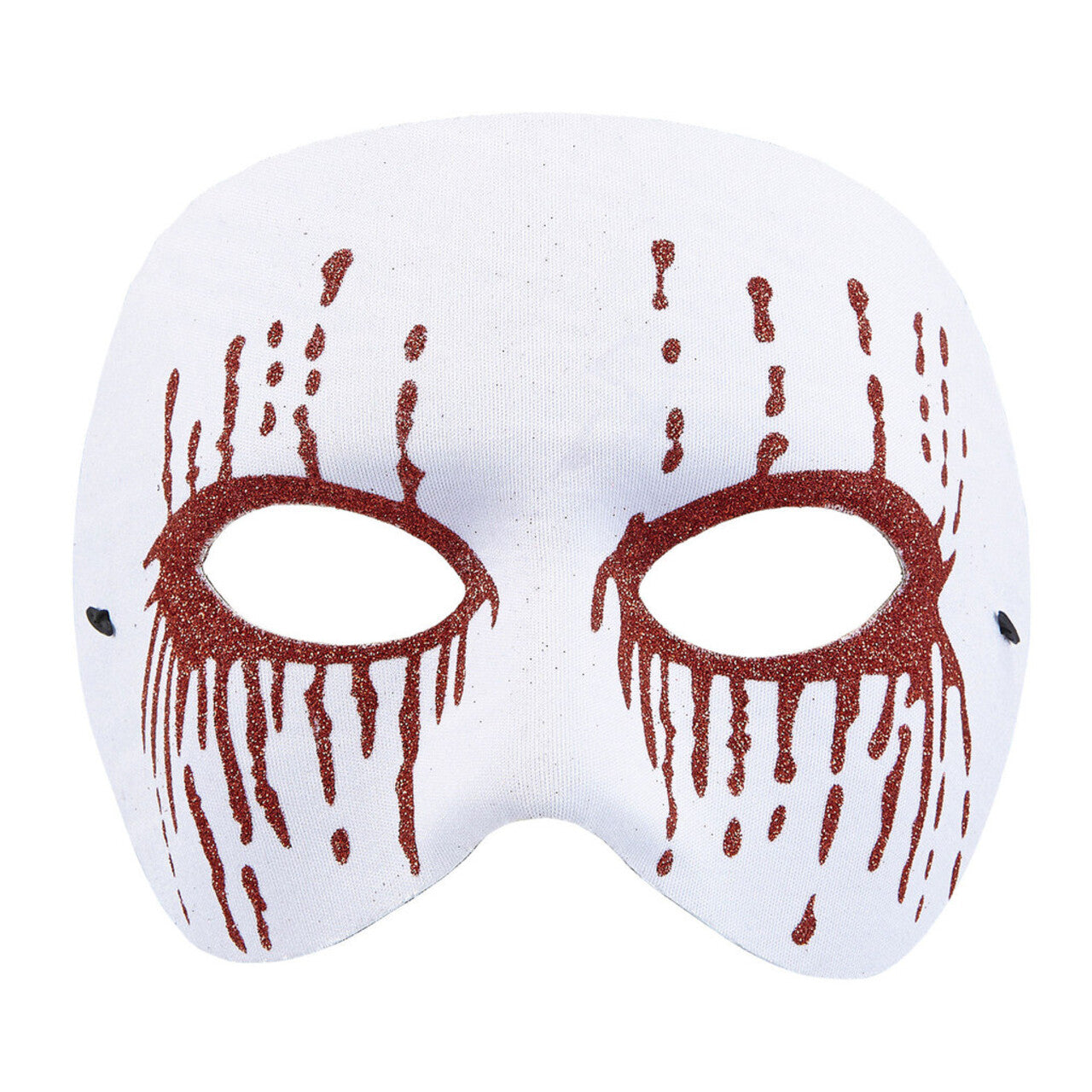 Op deze afbeelding zie je een Accessoires, van het merk Widmann. Masker Psychopaat Wit Met Bloedende Ogen Bloody Pierrot