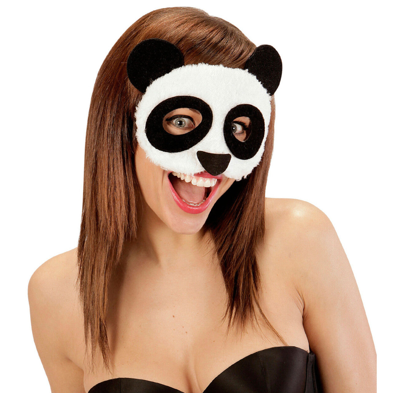 Op deze afbeelding zie je een Accessoires, van het merk Widmann. Lief Pluche Oogmasker Panda