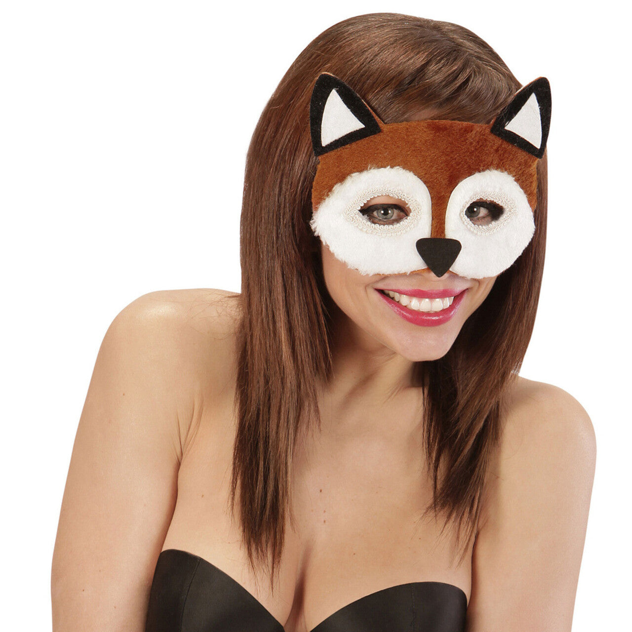 Op deze afbeelding zie je een Accessoires, van het merk Widmann. Lief Pluche Oogmasker, Vos