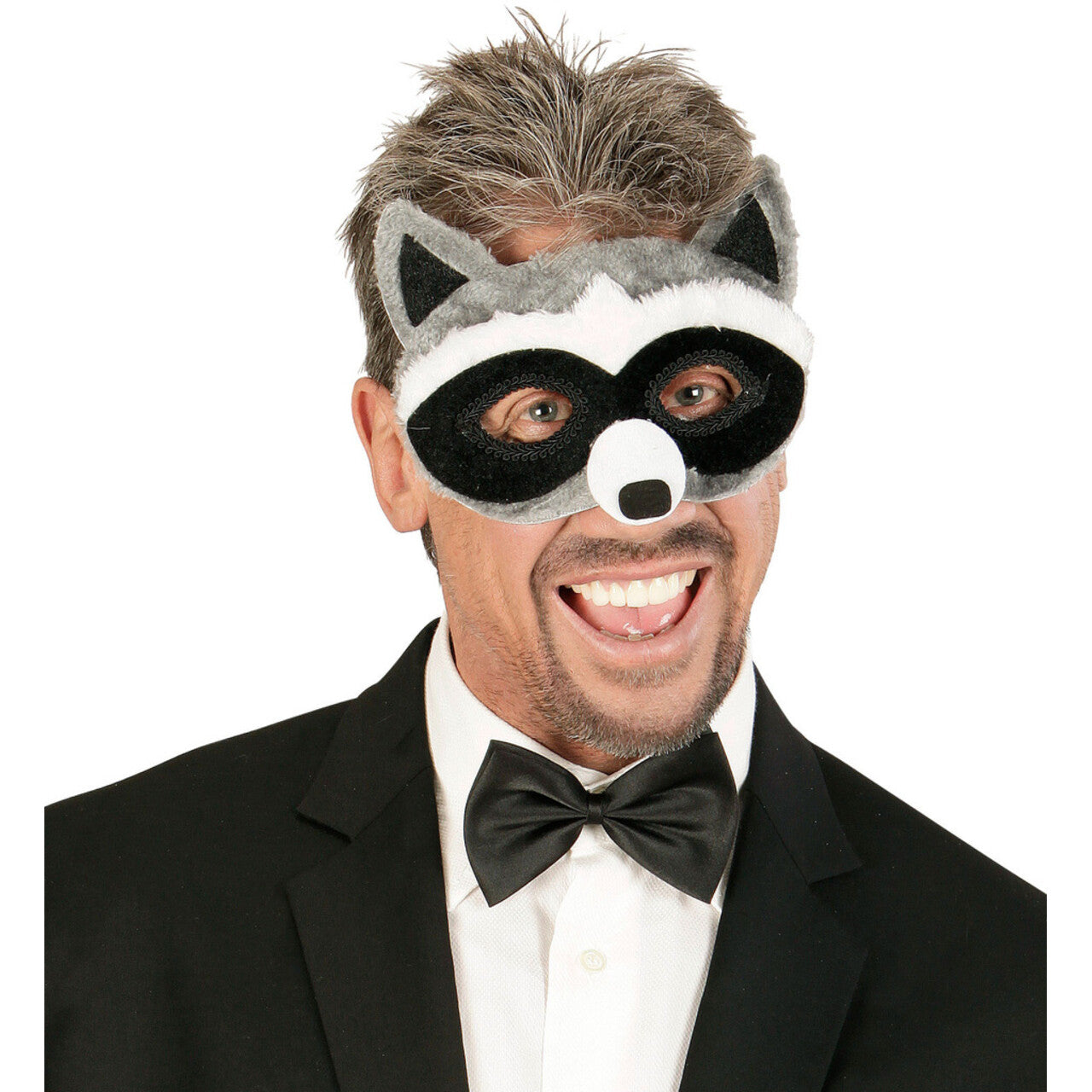 Op deze afbeelding zie je een Accessoires, van het merk Widmann. Lief Pluche Oogmasker, Wasbeer