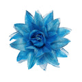 Tropische Haarclip Bloem Met Glitter, Azuurblauw