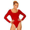 Unicolor Body Volwassen Met Knoopsluiting, Rood