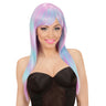 Fantast Chick Pruik, Melange Fashion Lang Blauw / Paars