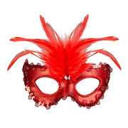 Op deze afbeelding zie je een Accessoires, van het merk Widmann. Koninklijk Oogmasker, Barones Metallic Rood