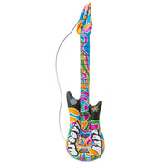 Op deze afbeelding zie je een Accessoires, van het merk Widmann. Hippie Opblaasbare Gitaar Groovy 105 Centimeter