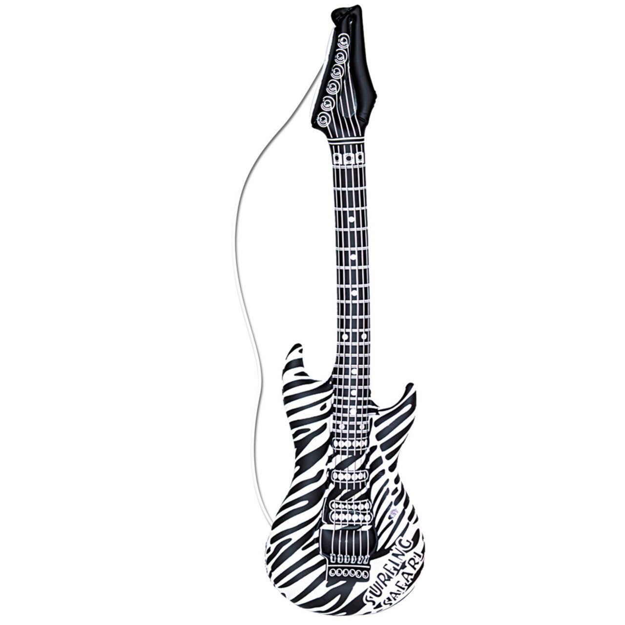 Op deze afbeelding zie je een Accessoires, van het merk Widmann. Grappige Opblaasbare Gitaar 105 Centimeter