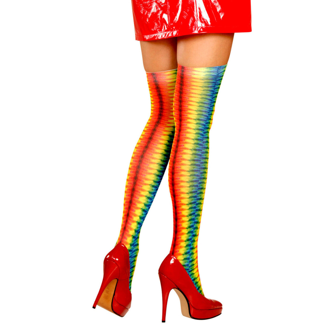 Op deze afbeelding zie je een Accessoires, van het merk Widmann. Hippi Pippi Tie Dye Panty Hoog