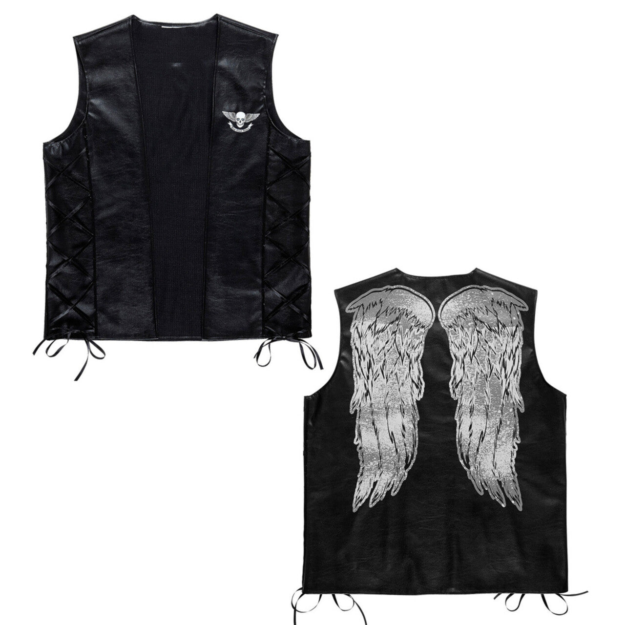 Op deze afbeelding zie je een Kostuums, van het merk Widmann. Terror Mc Lederlook Vest