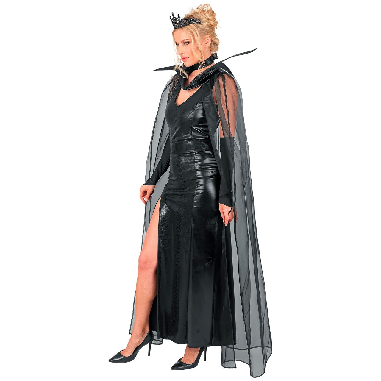 Op deze afbeelding zie je een Kostuums, van het merk Widmann. Dark Midnight Queen Vrouw Kostuum
